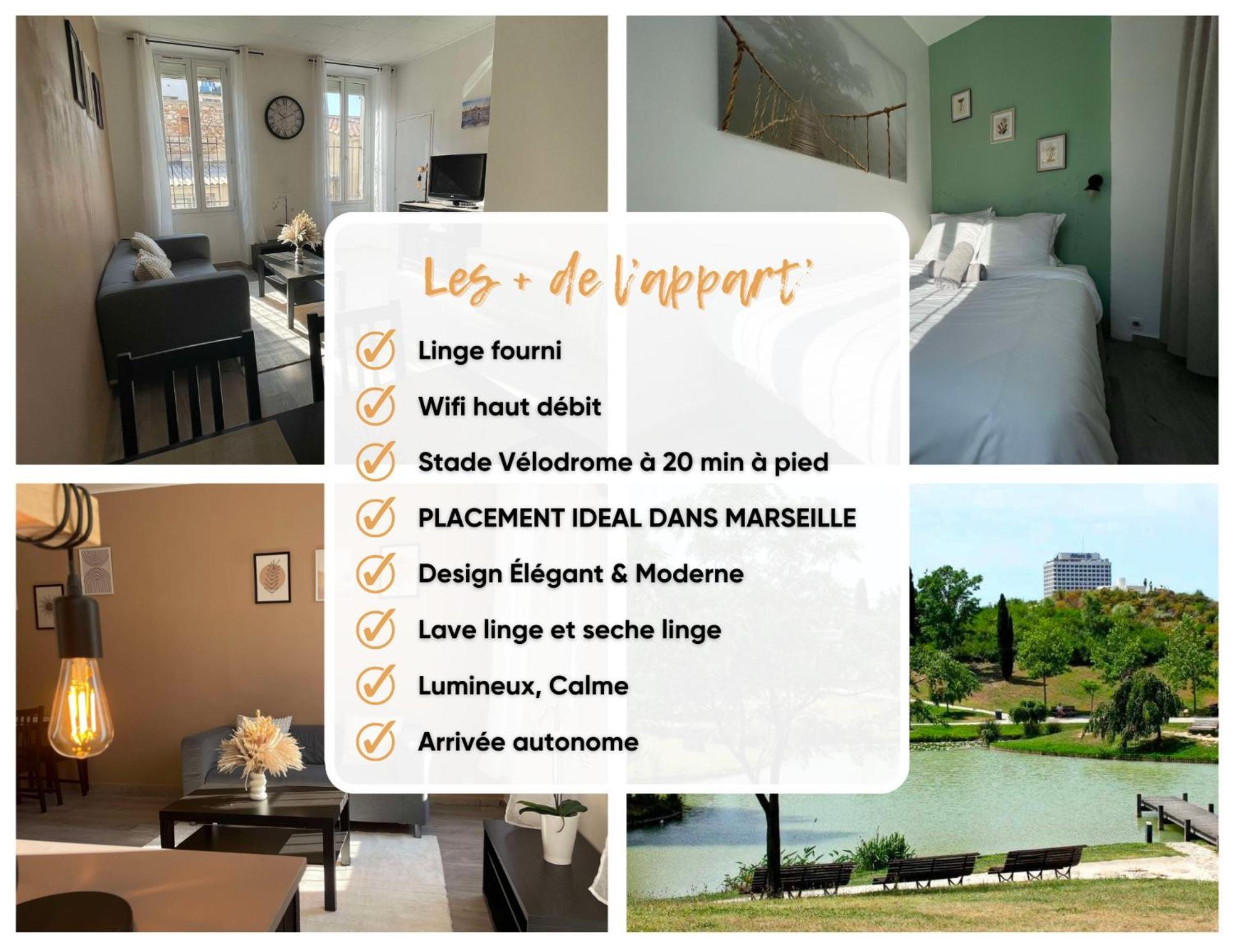 Апартаменты Marseille Centre - Wifi - Lave Et Seche Linge - Calme - Cuisine Экстерьер фото